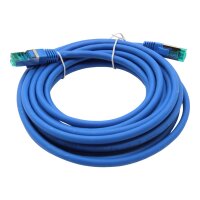 Patchkabel S/FTP PIMF CAT6a 3M 10 Gigabit Ethernet Netzwerkkabel Blau