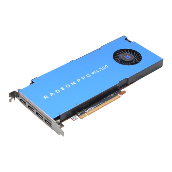 Radeon Pro WX7100 8GB GDDR5 PCIe 3.0 x 16 4x Display-Port GPU Grafikkarte