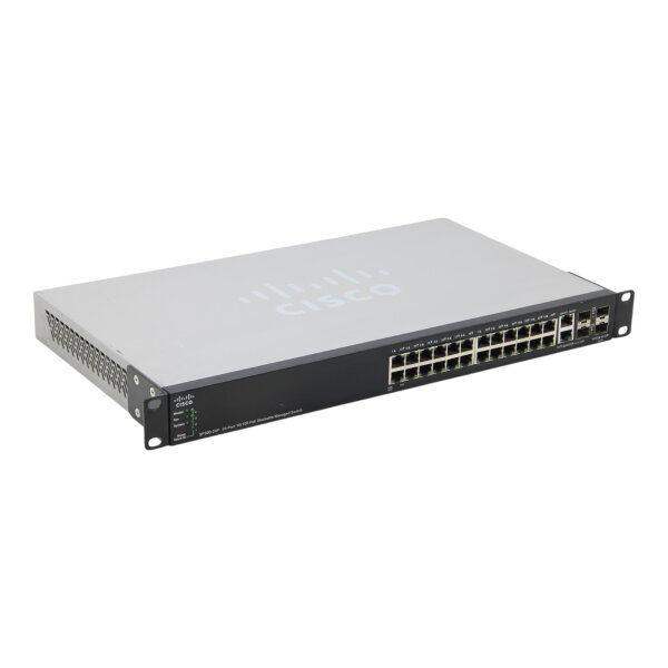 SF500-24P 10/100 24-Port PoE 4x SFP Stackable Managed Switch